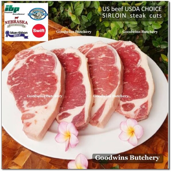 Beef SIRLOIN US CHOICE frozen whole cuts USDA Swift IBP BlueRibbon Nebraska daging sapi has luar Striploin New York strip - Image 2