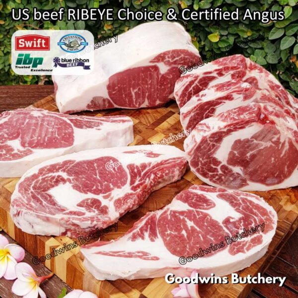 Beef RIBEYE US CHOICE, PRIME & CERTIFIED ANGUS frozen USDA Swift IBP BlueRibbon Creek-Stone Chairman's-Reserve Cuberoll ScotchFillet - Image 2