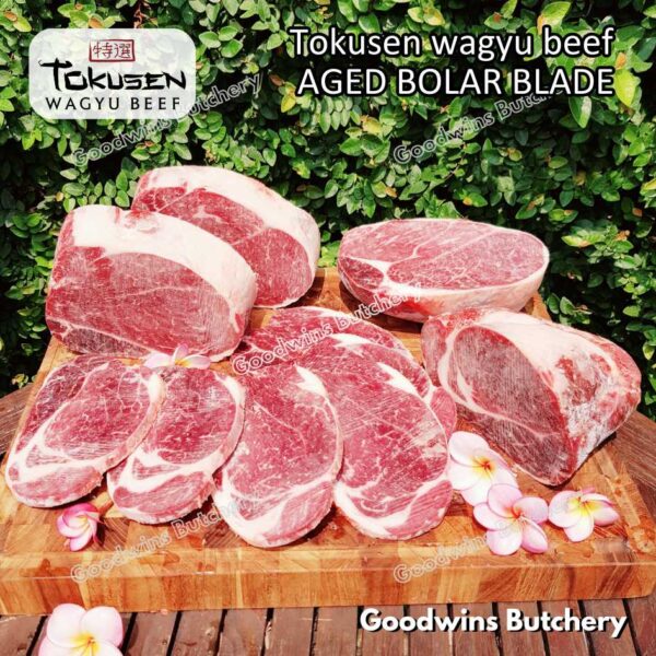 Wagyu beef Tokusen BOLAR BLADE marbling MBS-5 aged chilled/frozen daging sapi sampil WHOLE CUTS - Image 2