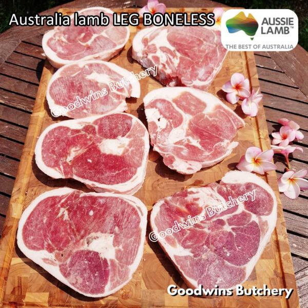 Lamb LEG BONELESS steak cuts Australia Wammco Midfield McHerd WhiteStripe Junee | kaki domba muda tanpa tulang frozen - Image 5