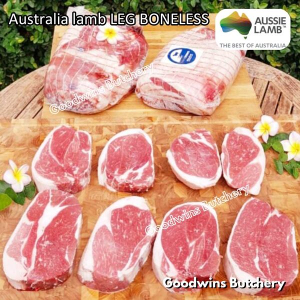 Lamb LEG BONELESS steak cuts Australia Wammco Midfield McHerd WhiteStripe Junee | kaki domba muda tanpa tulang frozen - Image 17