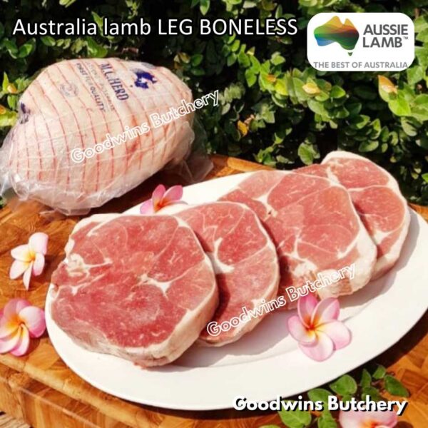 Lamb LEG BONELESS steak cuts Australia Wammco Midfield McHerd WhiteStripe Junee | kaki domba muda tanpa tulang frozen - Image 3