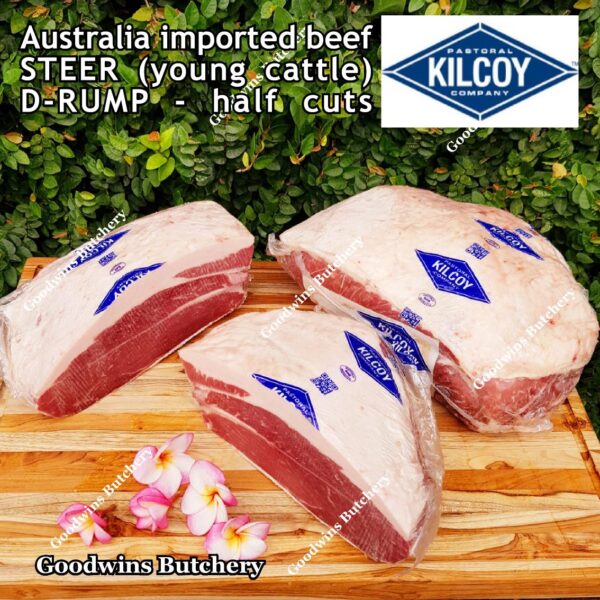 Beef RUMP aged-frozen Australia STEER (young cattle) ROAST HALF CUTS Kilcoy & Flinders Natural D-RUMP - Image 26