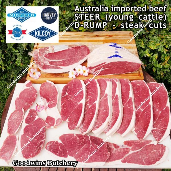 Beef RUMP aged-frozen Australia STEER (young cattle) ROAST HALF CUTS Kilcoy & Flinders Natural D-RUMP - Image 14