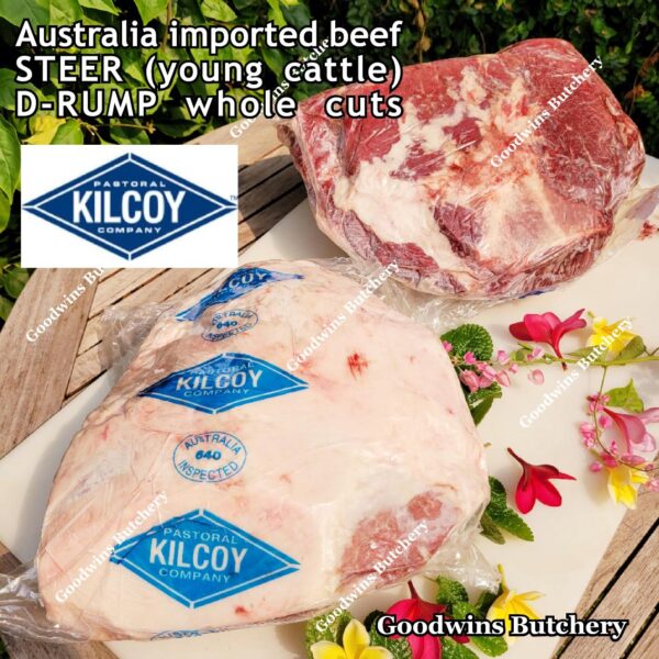 Beef RUMP aged-frozen Australia STEER (young cattle) ROAST HALF CUTS Kilcoy & Flinders Natural D-RUMP - Image 23