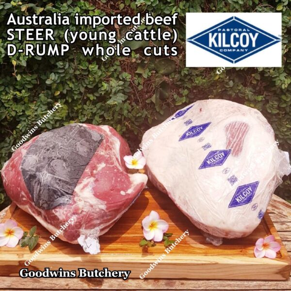 Beef RUMP aged-frozen Australia STEER (young cattle) ROAST HALF CUTS Kilcoy & Flinders Natural D-RUMP - Image 20