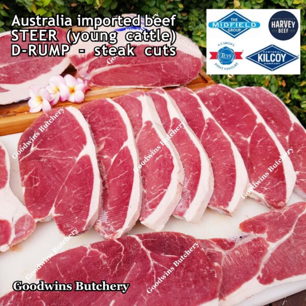 Beef RUMP aged-frozen Australia STEER (young cattle) ROAST HALF CUTS Kilcoy & Flinders Natural D-RUMP - Image 7