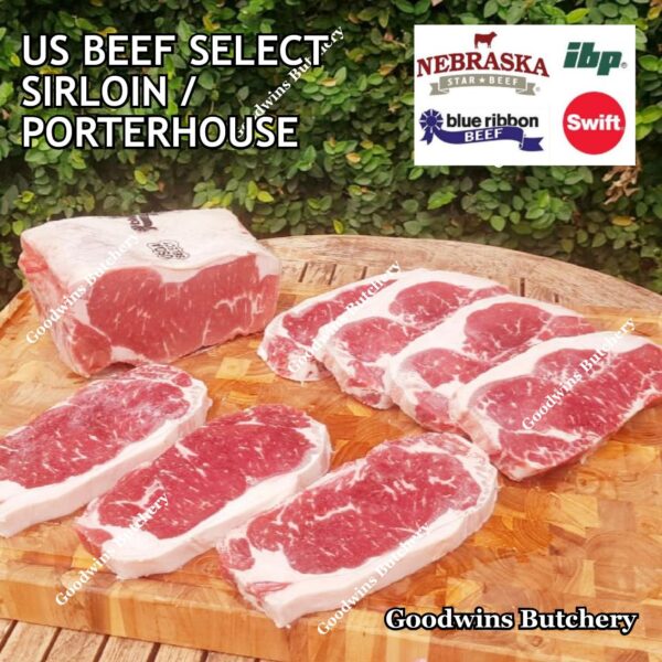 Beef SIRLOIN US SELECT frozen steak cuts USDA Swift IBP BlueRibbon Nebraska daging sapi has luar Striploin New York strip - Image 42