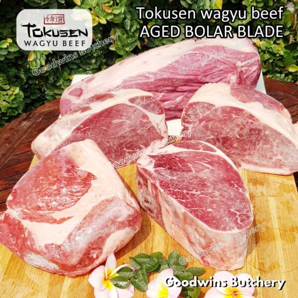 Wagyu beef Tokusen BOLAR BLADE marbling MBS-5 aged chilled/frozen daging sapi sampil WHOLE CUTS - Image 14