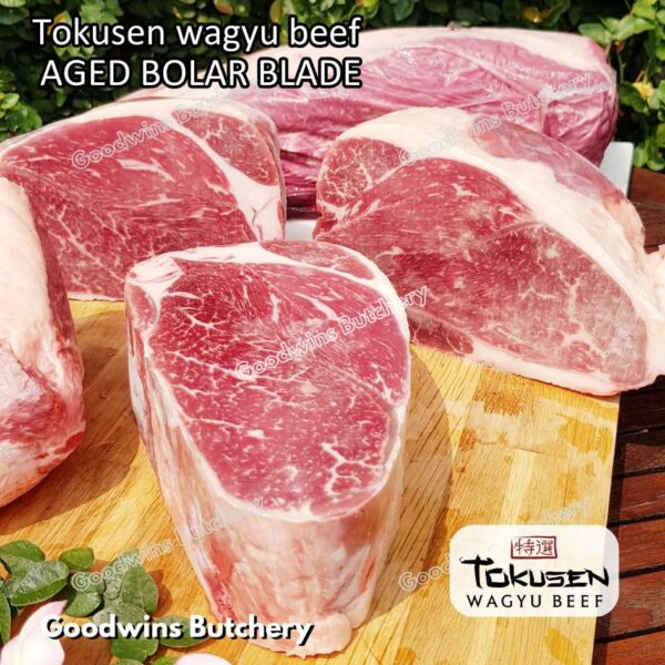Wagyu beef Tokusen BOLAR BLADE marbling MBS-5 aged chilled/frozen daging sapi sampil WHOLE CUTS - Image 4