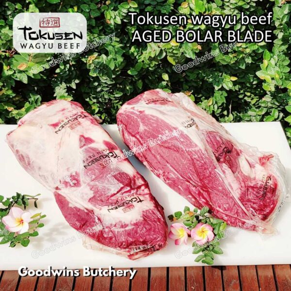 Wagyu beef Tokusen BOLAR BLADE marbling MBS-5 aged chilled/frozen daging sapi sampil WHOLE CUTS - Image 6