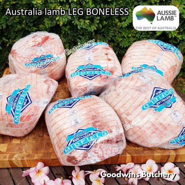Lamb LEG BONELESS steak cuts Australia Wammco Midfield McHerd WhiteStripe Junee | kaki domba muda tanpa tulang frozen - Image 4