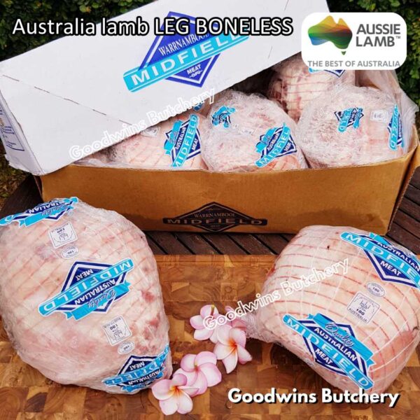 Lamb LEG BONELESS steak cuts Australia Wammco Midfield McHerd WhiteStripe Junee | kaki domba muda tanpa tulang frozen - Image 7