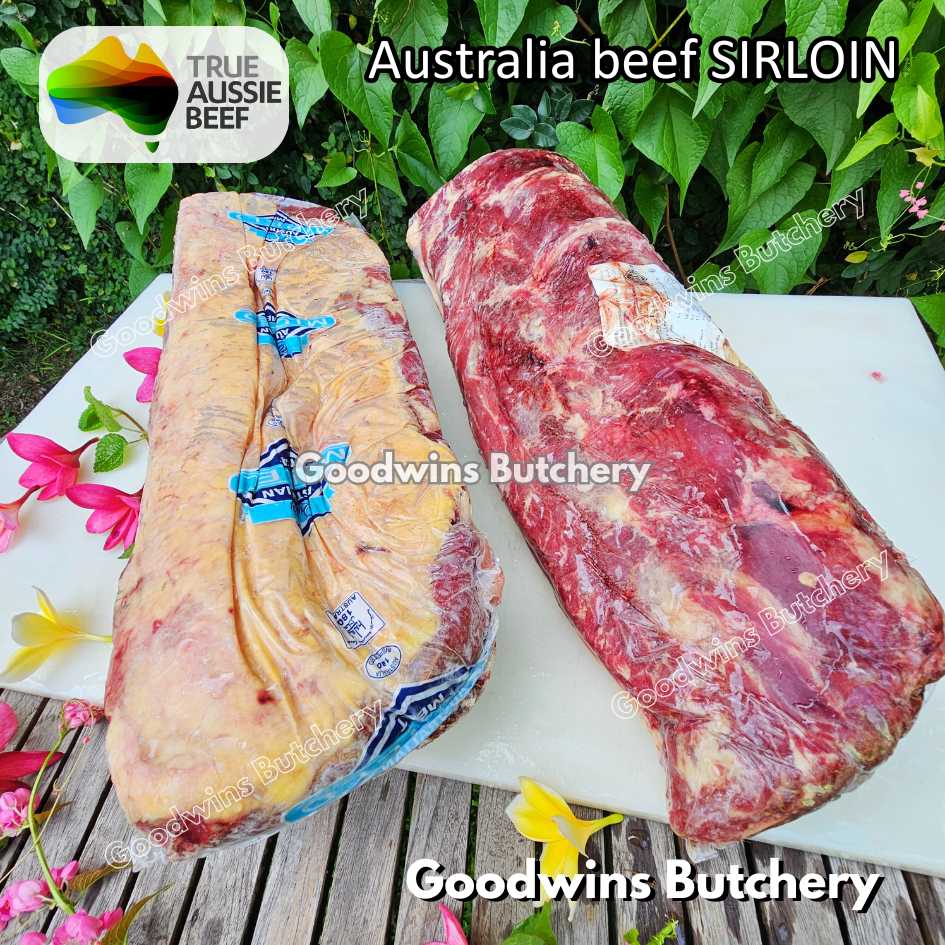 Beef SIRLOIN Australia frozen Midfield / AMH / ECT whole cut utuh 5.5 kg/pc | daging sapi has luar beku Striploin New York strip for grill bbq steak roast