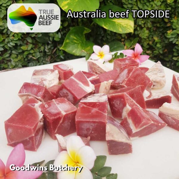 Beef TOPSIDE daging RENDANG diced cubed saikoro cut frozen | Australia Ralphs Angus Jack's Creek | Brazil Friboi | US Swift