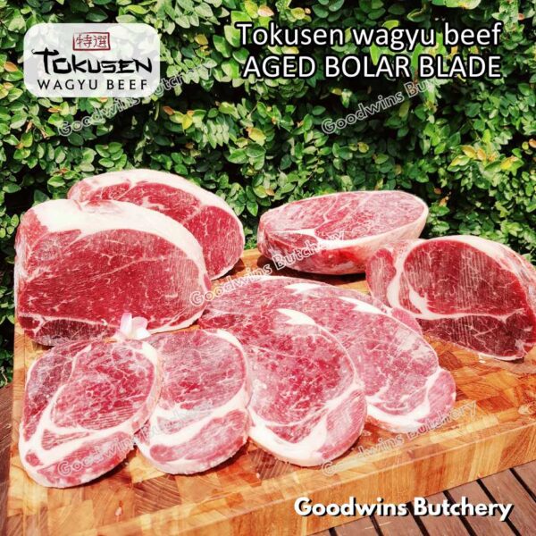 Wagyu beef Tokusen BOLAR BLADE marbling MBS-5 aged chilled/frozen daging sapi sampil WHOLE CUTS - Image 9