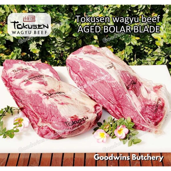 Wagyu beef Tokusen BOLAR BLADE marbling MBS-5 aged chilled/frozen daging sapi sampil WHOLE CUTS - Image 19