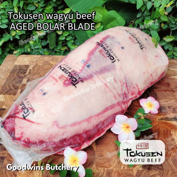 Wagyu beef Tokusen BOLAR BLADE marbling MBS-5 aged chilled/frozen daging sapi sampil WHOLE CUTS - Image 7