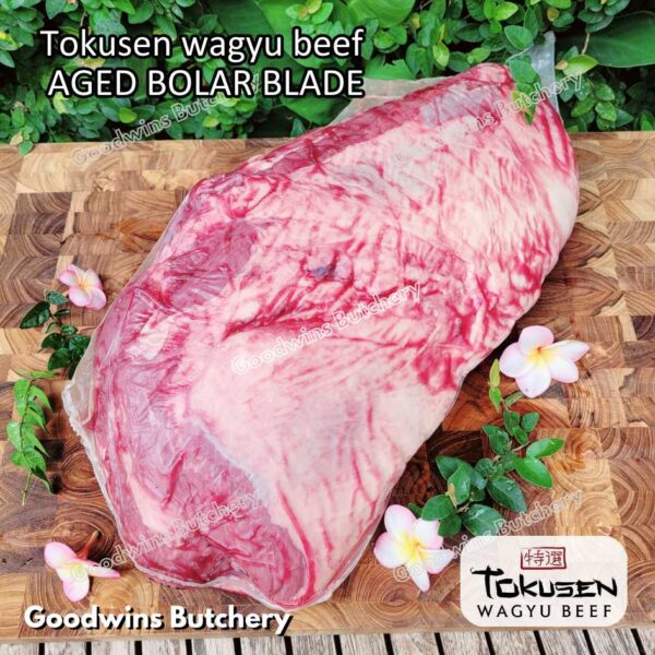 Wagyu beef Tokusen BOLAR BLADE marbling MBS-5 aged chilled/frozen daging sapi sampil WHOLE CUTS - Image 11