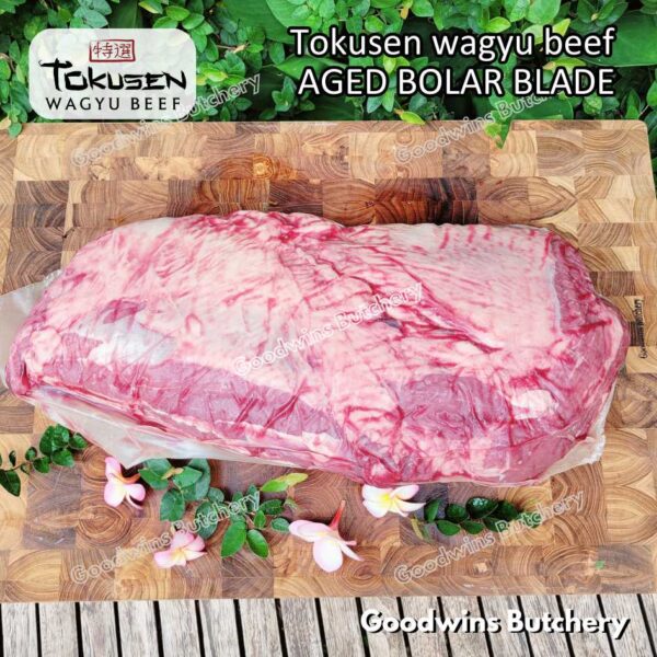 Wagyu beef Tokusen BOLAR BLADE marbling MBS-5 aged chilled/frozen daging sapi sampil WHOLE CUTS - Image 21