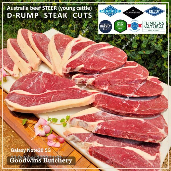 Beef RUMP aged-frozen Australia STEER (young cattle) ROAST HALF CUTS Kilcoy & Flinders Natural D-RUMP - Image 13