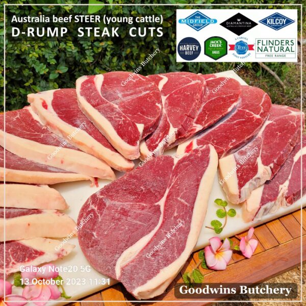 Beef RUMP aged-frozen Australia STEER (young cattle) ROAST HALF CUTS Kilcoy & Flinders Natural D-RUMP - Image 12