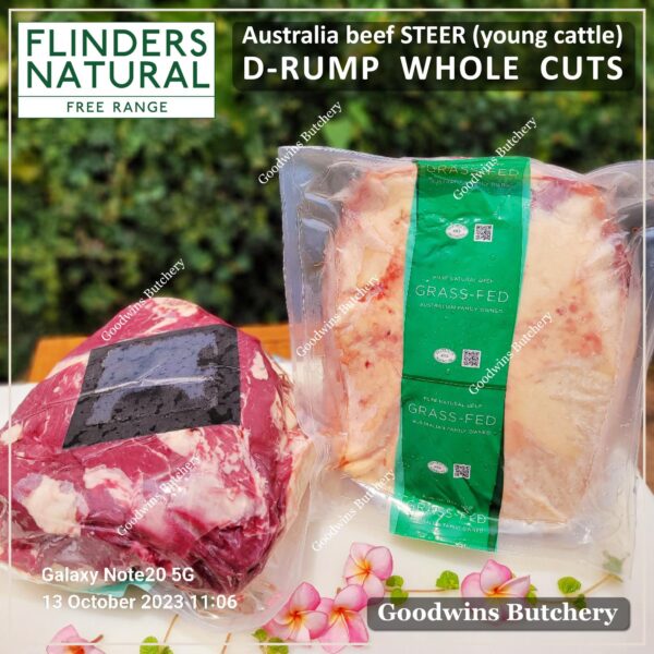 Beef RUMP aged-frozen Australia STEER (young cattle) ROAST HALF CUTS Kilcoy & Flinders Natural D-RUMP - Image 22