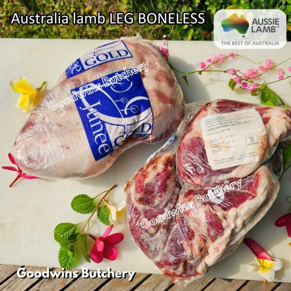 Lamb LEG BONELESS steak cuts Australia Wammco Midfield McHerd WhiteStripe Junee | kaki domba muda tanpa tulang frozen - Image 30