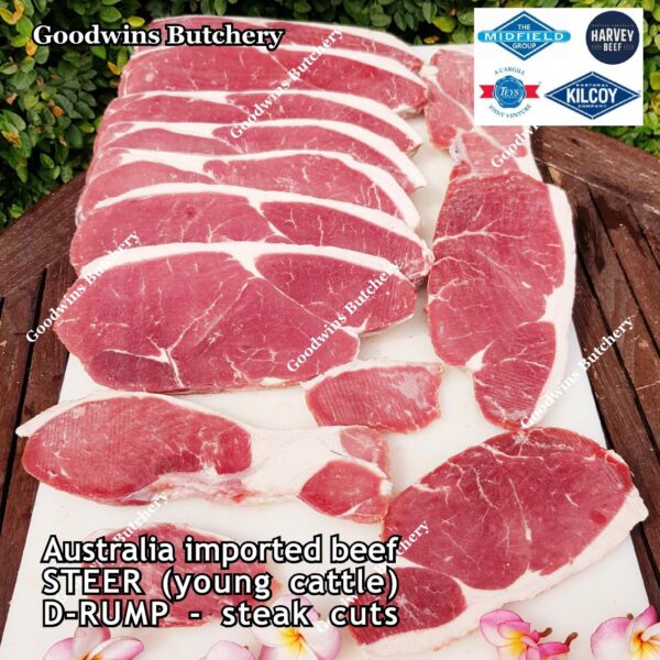 Beef RUMP aged-frozen Australia STEER (young cattle) ROAST HALF CUTS Kilcoy & Flinders Natural D-RUMP - Image 30