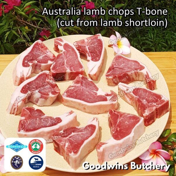 Lamb CHOP T- BONE & RACK Australia Wammco WhiteStripe Midfield CedarMeat | iga domba muda frozen
