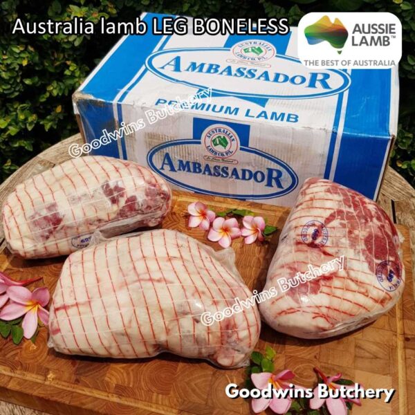 Lamb LEG BONELESS steak cuts Australia Wammco Midfield McHerd WhiteStripe Junee | kaki domba muda tanpa tulang frozen - Image 19