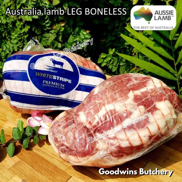 Lamb LEG BONELESS steak cuts Australia Wammco Midfield McHerd WhiteStripe Junee | kaki domba muda tanpa tulang frozen - Image 22