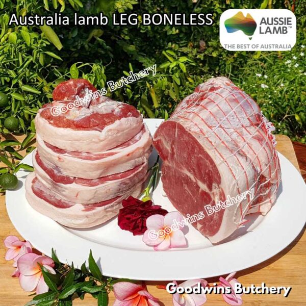 Lamb LEG BONELESS steak cuts Australia Wammco Midfield McHerd WhiteStripe Junee | kaki domba muda tanpa tulang frozen - Image 10