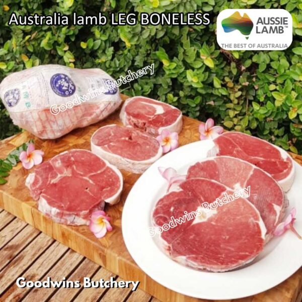 Lamb LEG BONELESS steak cuts Australia Wammco Midfield McHerd WhiteStripe Junee | kaki domba muda tanpa tulang frozen - Image 6