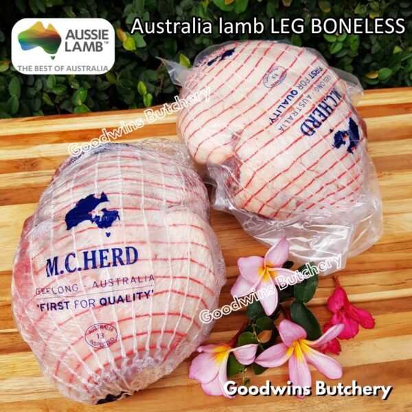 Lamb LEG BONELESS steak cuts Australia Wammco Midfield McHerd WhiteStripe Junee | kaki domba muda tanpa tulang frozen - Image 27