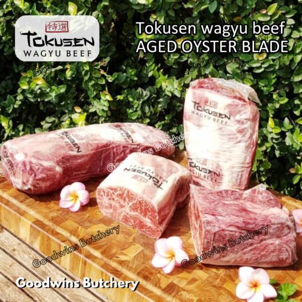 Wagyu beef Tokusen OYSTER BLADE marbling MBS-5 aged-frozen daging sapi sampil WHOLE CUTS - Image 14
