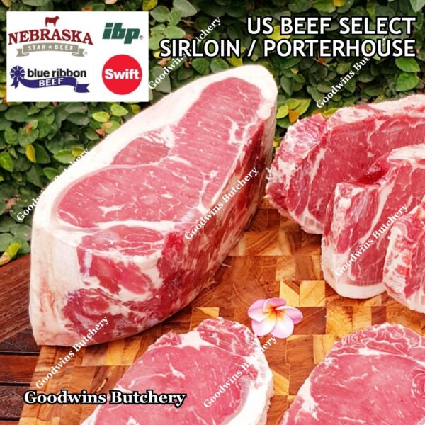 Beef SIRLOIN US SELECT frozen steak cuts USDA Swift IBP BlueRibbon Nebraska daging sapi has luar Striploin New York strip - Image 3