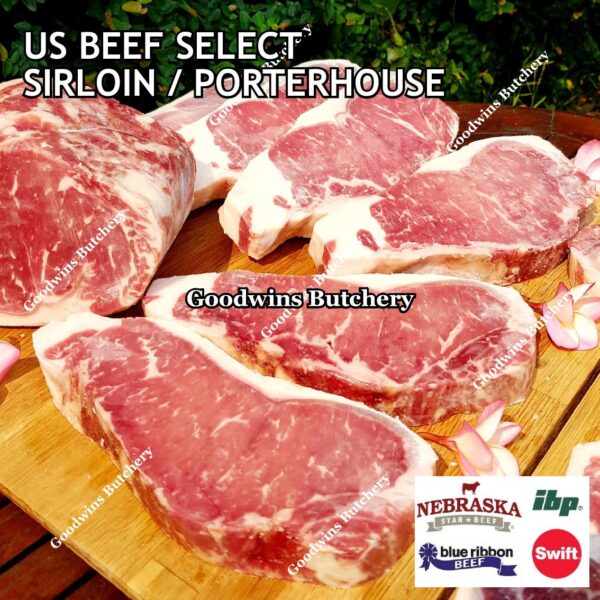 Beef SIRLOIN US SELECT frozen steak cuts USDA Swift IBP BlueRibbon Nebraska daging sapi has luar Striploin New York strip - Image 29