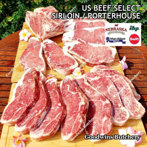Beef SIRLOIN US SELECT frozen steak cuts USDA Swift IBP BlueRibbon Nebraska daging sapi has luar Striploin New York strip - Image 28
