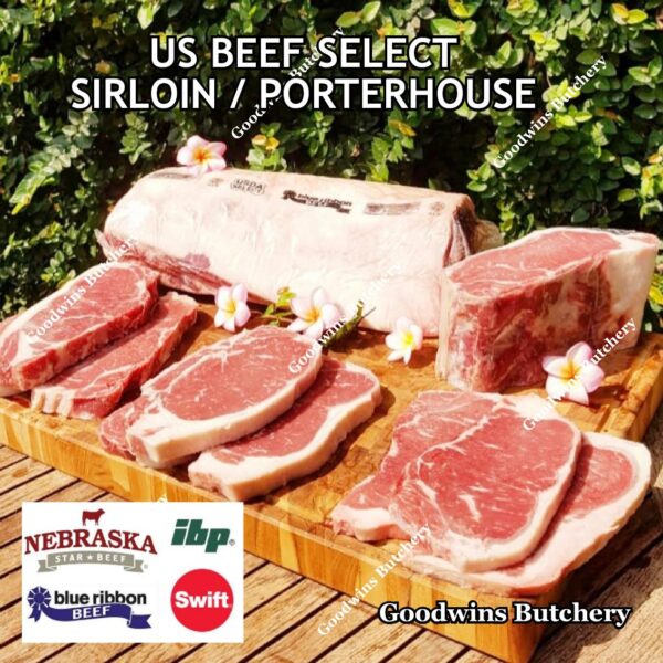 Beef SIRLOIN US SELECT frozen steak cuts USDA Swift IBP BlueRibbon Nebraska daging sapi has luar Striploin New York strip - Image 27