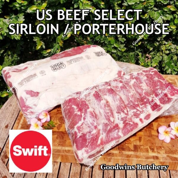 Beef SIRLOIN US SELECT frozen steak cuts USDA Swift IBP BlueRibbon Nebraska daging sapi has luar Striploin New York strip - Image 19