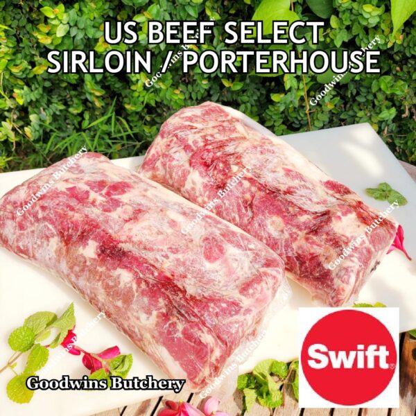 Beef SIRLOIN US SELECT frozen steak cuts USDA Swift IBP BlueRibbon Nebraska daging sapi has luar Striploin New York strip - Image 17