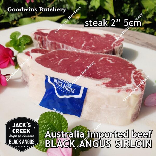 Beef SIRLOIN BLACK ANGUS marbling MB-2 STEER (young cattle) Australia Jack's Creek frozen STEAK CUTS daging sapi has luar Striploin New York strip - Image 7