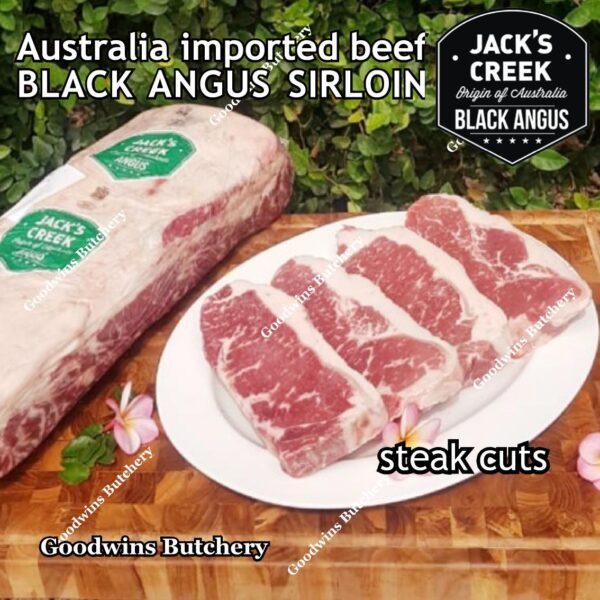 Beef SIRLOIN BLACK ANGUS marbling MB-2 STEER (young cattle) Australia Jack's Creek frozen STEAK CUTS daging sapi has luar Striploin New York strip - Image 33