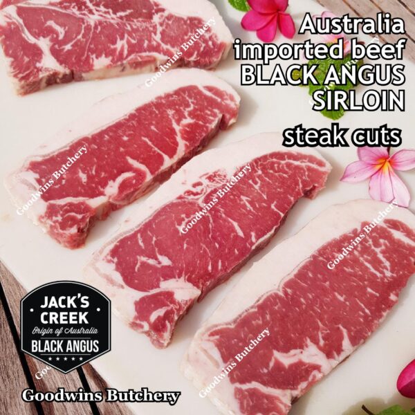 Beef SIRLOIN BLACK ANGUS marbling MB-2 STEER (young cattle) Australia Jack's Creek frozen STEAK CUTS daging sapi has luar Striploin New York strip - Image 22