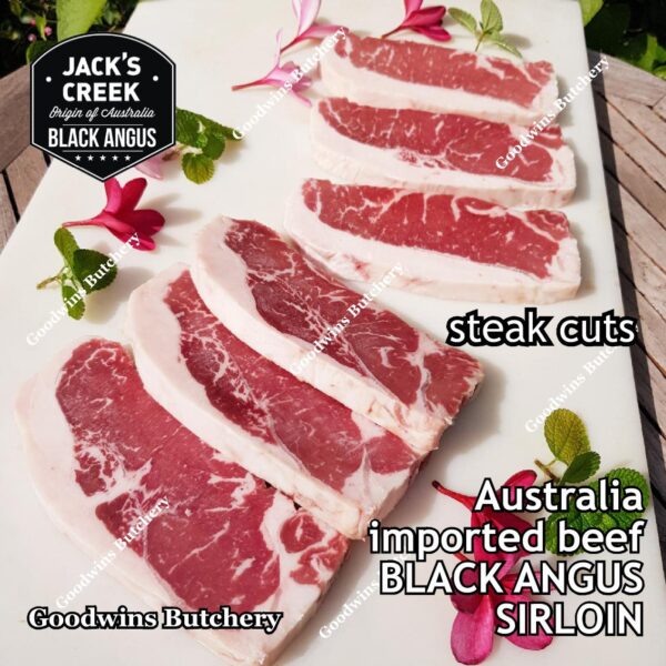 Beef SIRLOIN BLACK ANGUS marbling MB-2 STEER (young cattle) Australia Jack's Creek frozen STEAK CUTS daging sapi has luar Striploin New York strip - Image 11