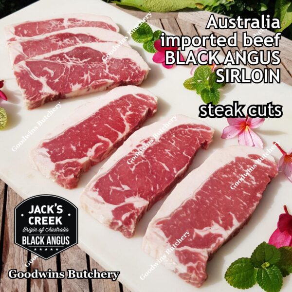 Beef SIRLOIN BLACK ANGUS marbling MB-2 STEER (young cattle) Australia Jack's Creek frozen STEAK CUTS daging sapi has luar Striploin New York strip - Image 6