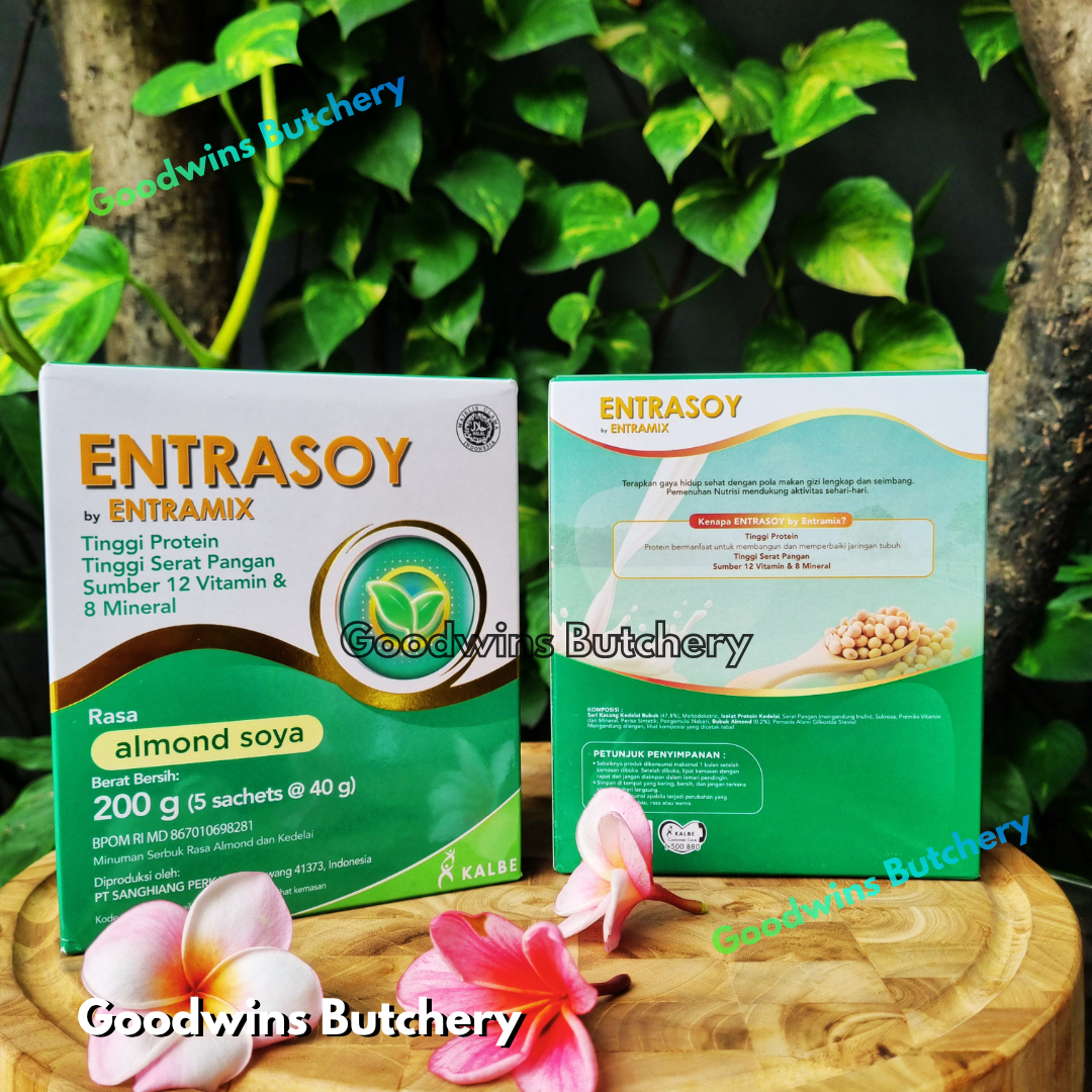 ENTRASOY MILK susu kedelai bubuk Rasa ALMOND SOYA 200gr (5 sachet @40gr) - Image 5