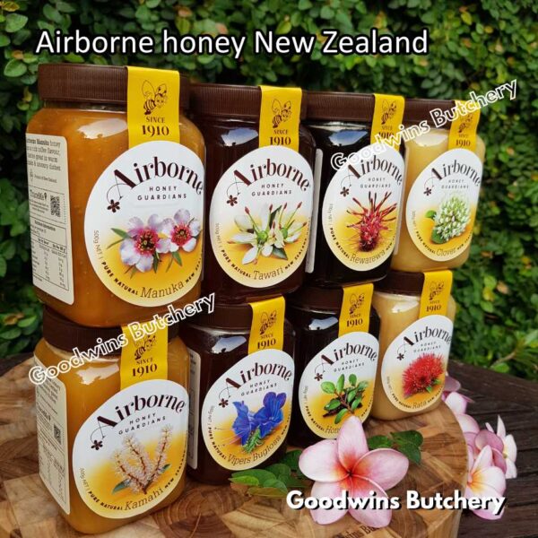 NZ AIRBORNE honey New Zealand madu asli | Manuka Clover Creamed Honeydew Rata Kamahi RewaRewa Tawari Viper Bugloss MultiFloral 500g