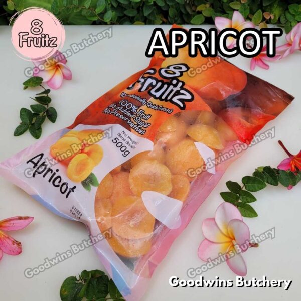Frozen fruit IQF APRICOT HALVES 8Fruitz | buah beku import 8 Fruitz APRIKOT BELAH 500g - Image 3